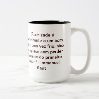 Caneca De Café Em Dois Tons Café Filosófico - Kant e a amizade