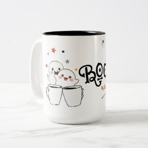 Caneca De Café Em Dois Tons Café Ghost Bonito Boo Bonito Dia da Manhã