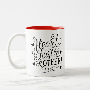Caneca De Café Em Dois Tons Café Heart Hustle