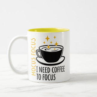 Caneca De Café Em Dois Tons Café Hocus Pocus Eu Preciso de Café Engraçado