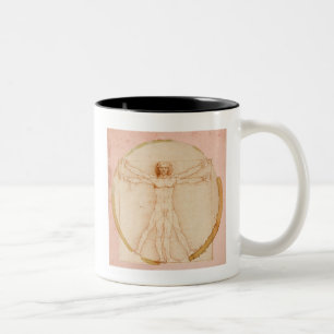 Caneca De Café Em Dois Tons Café Homem-por Leonardo da Vinci