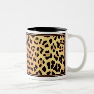 Caneca De Café Em Dois Tons Café impresso do Leopardo/Chá/Taça de Cacau