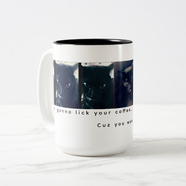Caneca De Café Em Dois Tons Café Lamer : Caneca Orion Meu Gato (Frente Esquerda)
