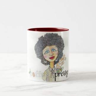 Caneca De Café Em Dois Tons Café Lola bonito!