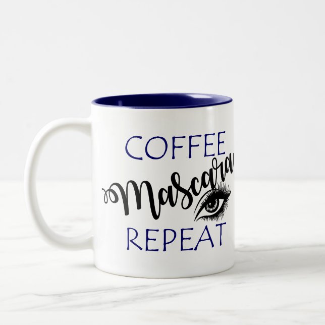 Caneca De Café Em Dois Tons Café Máscara Repetir (Esquerda)