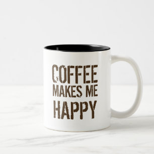 Caneca De Café Em Dois Tons Café Me Faz Feliz Amante de Café