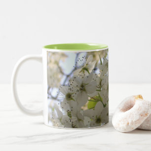 Caneca De Café Em Dois Tons Café Mug - Blooming Bradford Pear