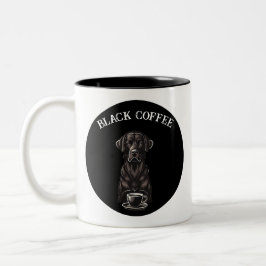 Caneca De Café Em Dois Tons Café Negro Engula o Cão da Tristeza