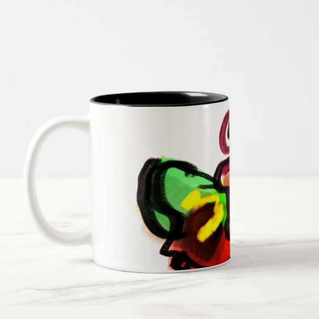 Caneca De Café Em Dois Tons Café no outono (Esquerda)