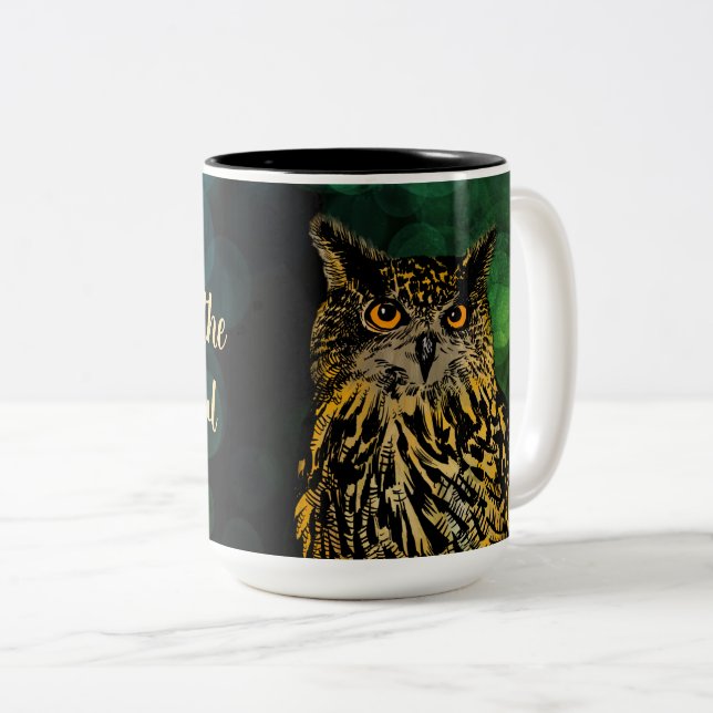 Caneca De Café Em Dois Tons Café para a caneca da noite (Frente Esquerda)