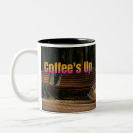 Caneca De Café Em Dois Tons "Café para cima" Coffee Mug