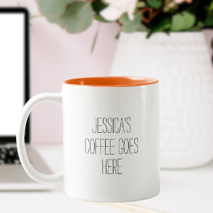 Caneca De Café Em Dois Tons Café Personalizado Vem Aqui