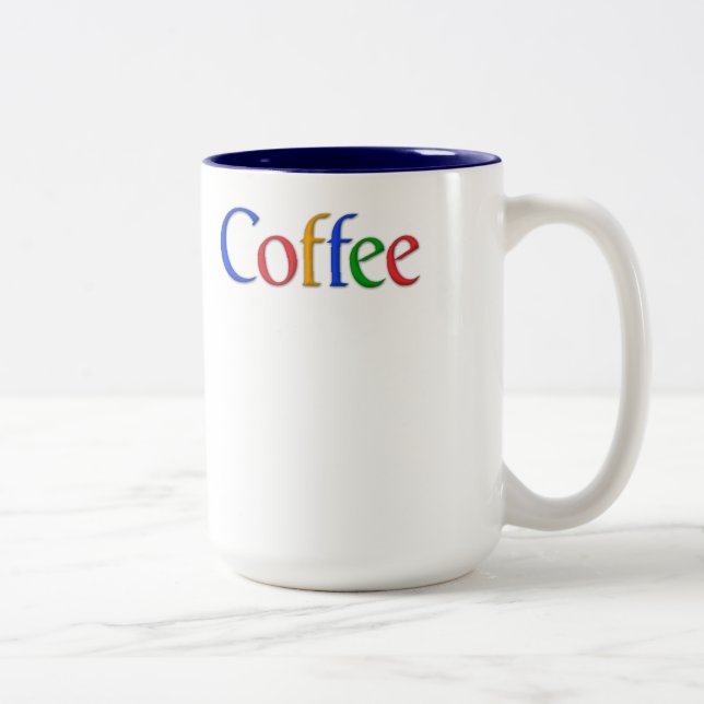 Caneca De Café Em Dois Tons café - pia batismal de google (Direita)