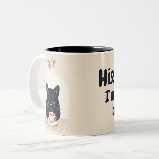Caneca De Café Em Dois Tons Café preto (Frente Esquerda)