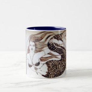 Caneca De Café Em Dois Tons Café sério do dançarino do mar em uma venda de