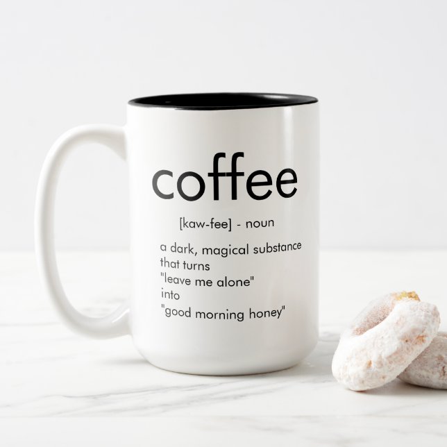 Caneca De Café Em Dois Tons café - substantivo - (Com Donut)