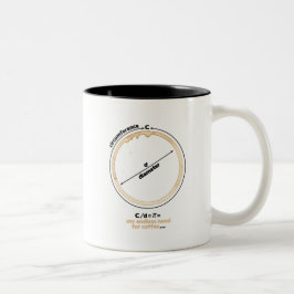 Caneca De Café Em Dois Tons Café WIth Pi Coffee Mug