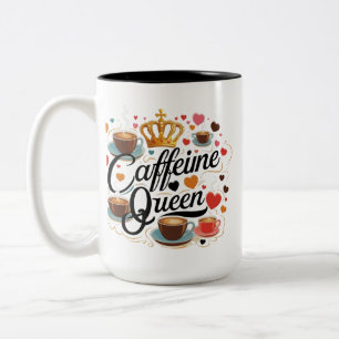 Caneca De Café Em Dois Tons Cafeine Queen Two-Tone 15 oz Mug para café Lover