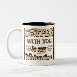 Caneca De Café Em Dois Tons Caffeine Crush: História de Amor em Cada Sip