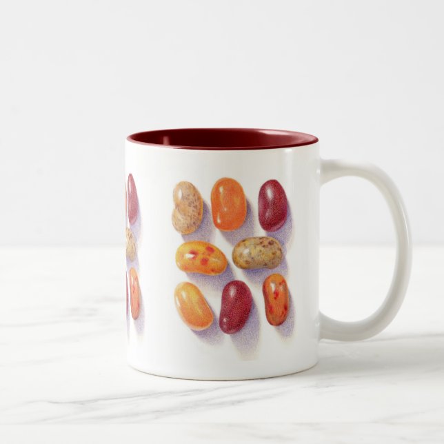Caneca De Café Em Dois Tons CAIA JELLY BEANS Maroon - Caneca de dois tons (Direita)