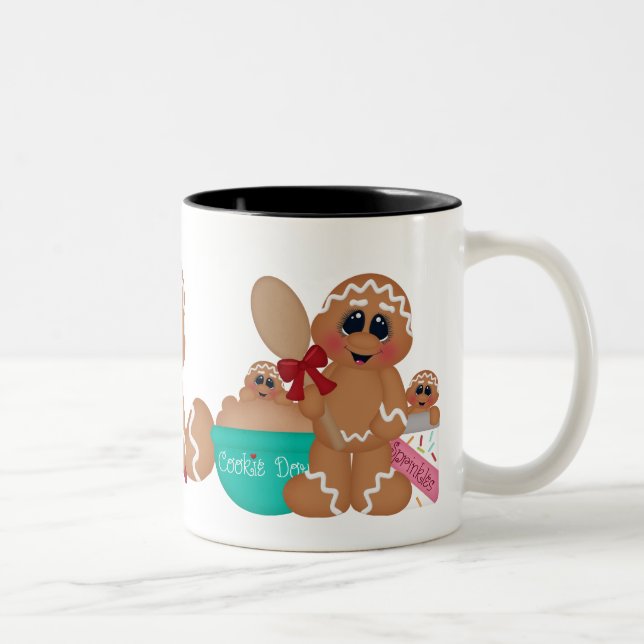 Caneca De Café Em Dois Tons Cãibra de pão de gengibre (Direita)