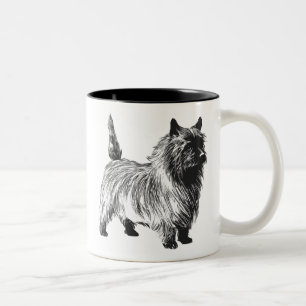 Caneca De Café Em Dois Tons Cairn Terrier Dog