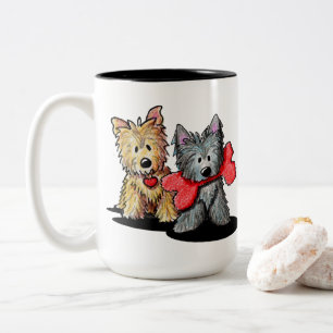 Caneca De Café Em Dois Tons Cairn Terrier Duo Coffee Mug De Dois Tons