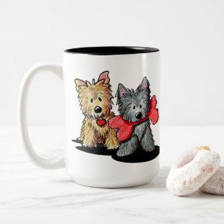 Caneca De Café Em Dois Tons Cairn Terrier Duo Coffee Mug De Dois Tons