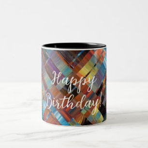 Caneca De Café Em Dois Tons Cairo Happy Birthday Mug!