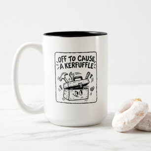 Caneca De Café Em Dois Tons Caixa de Ferramentas Iniciadora de Confusão Modo T