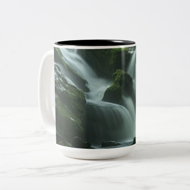 Caneca De Café Em Dois Tons Calando cachoeira (Frente Esquerda)