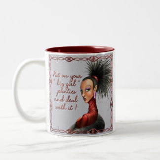 Caneca De Café Em Dois Tons Calcinhas grandes da menina