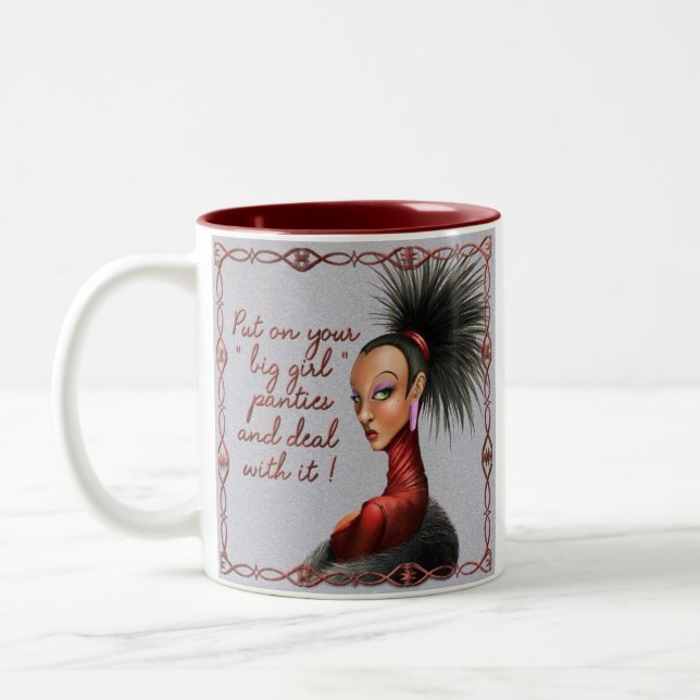 Caneca De Café Em Dois Tons Calcinhas grandes da menina (Esquerda)