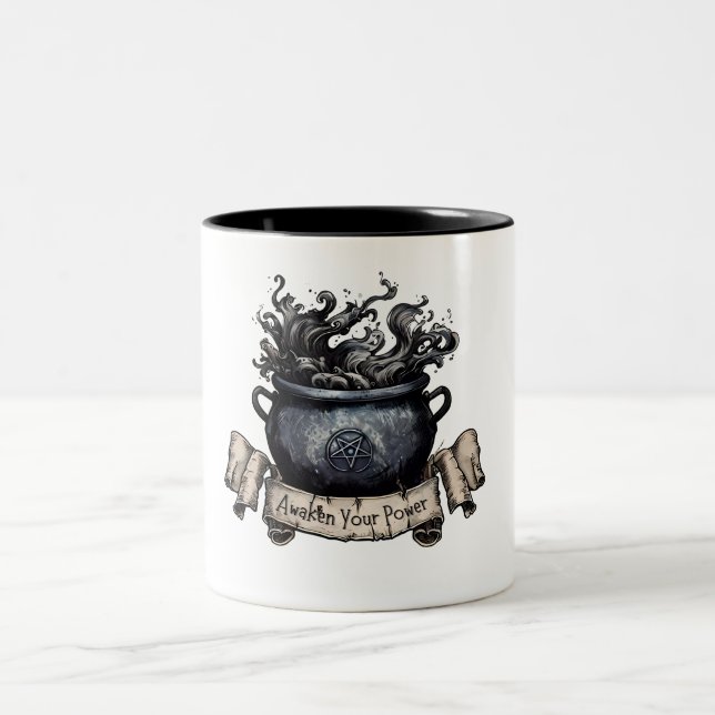 Caneca De Café Em Dois Tons Caldeirão Desperte Seu Poder (Centro)