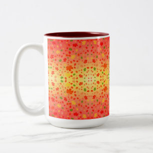 Caneca De Café Em Dois Tons Caleidoscópio de outono
