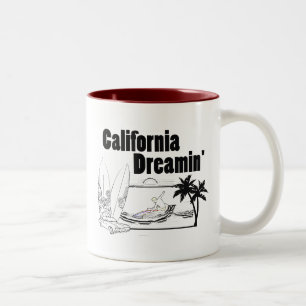 Caneca De Café Em Dois Tons Califórnia Dreamin