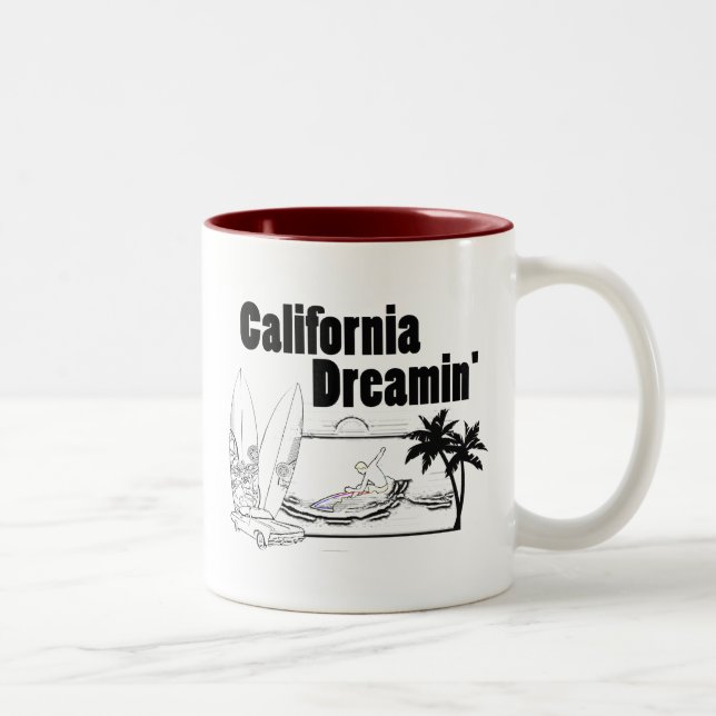 Caneca De Café Em Dois Tons Califórnia Dreamin (Direita)