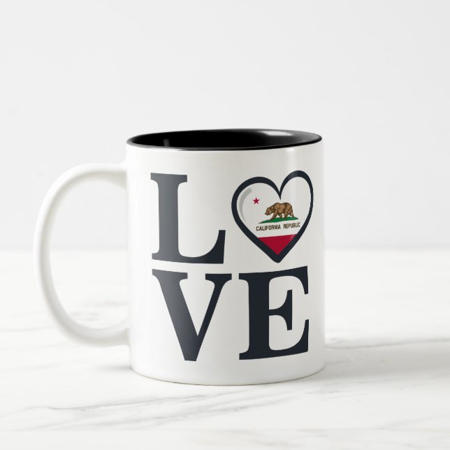 Caneca De Café Em Dois Tons California Love (Esquerda)