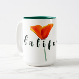 Caneca De Café Em Dois Tons California Poppy