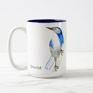 Caneca De Café Em Dois Tons California Scrub Jay
