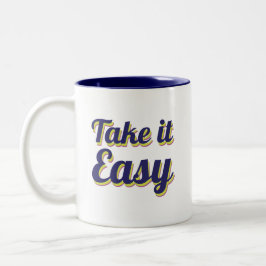 Caneca De Café Em Dois Tons Calma