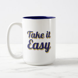 Caneca De Café Em Dois Tons Calma
