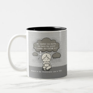 Caneca De Café Em Dois Tons Calma na Tempestade