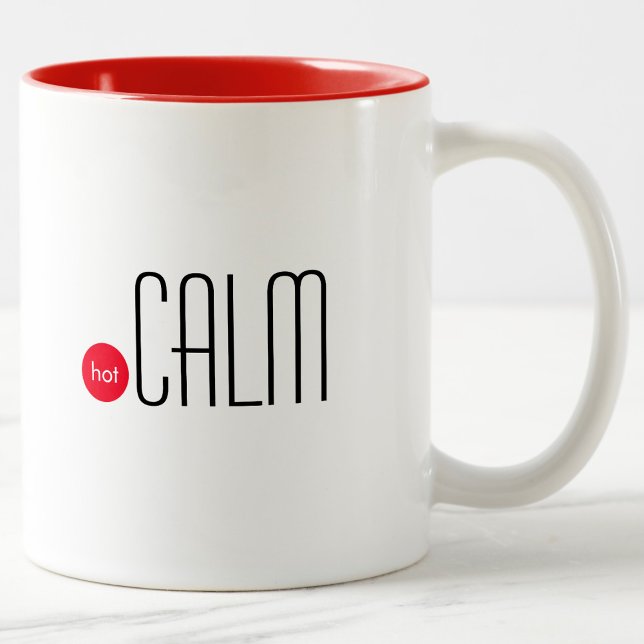Caneca De Café Em Dois Tons Calma quente: impressionante expressão técnica de  (Criador carregado)