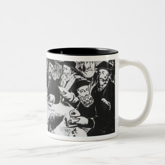 Caneca De Café Em Dois Tons Calvin e Luther (gravura) (Direita)