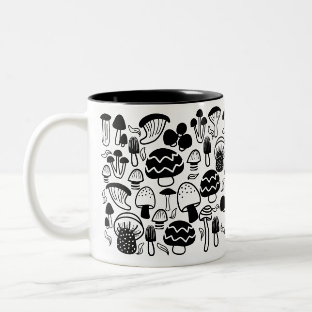 Caneca De Café Em Dois Tons Cama branca-esmalte (Esquerda)