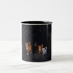 Caneca De Café Em Dois Tons Cama de Café de Gato Aventurado