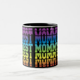 Caneca De Café Em Dois Tons Camada 1 Melhor Mamãe, dia das mães