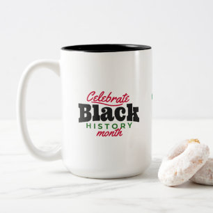 Caneca De Café Em Dois Tons Câmbio do mês da História Negra