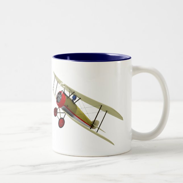 Caneca De Café Em Dois Tons Camelo e piloto de Sopwith (Direita)